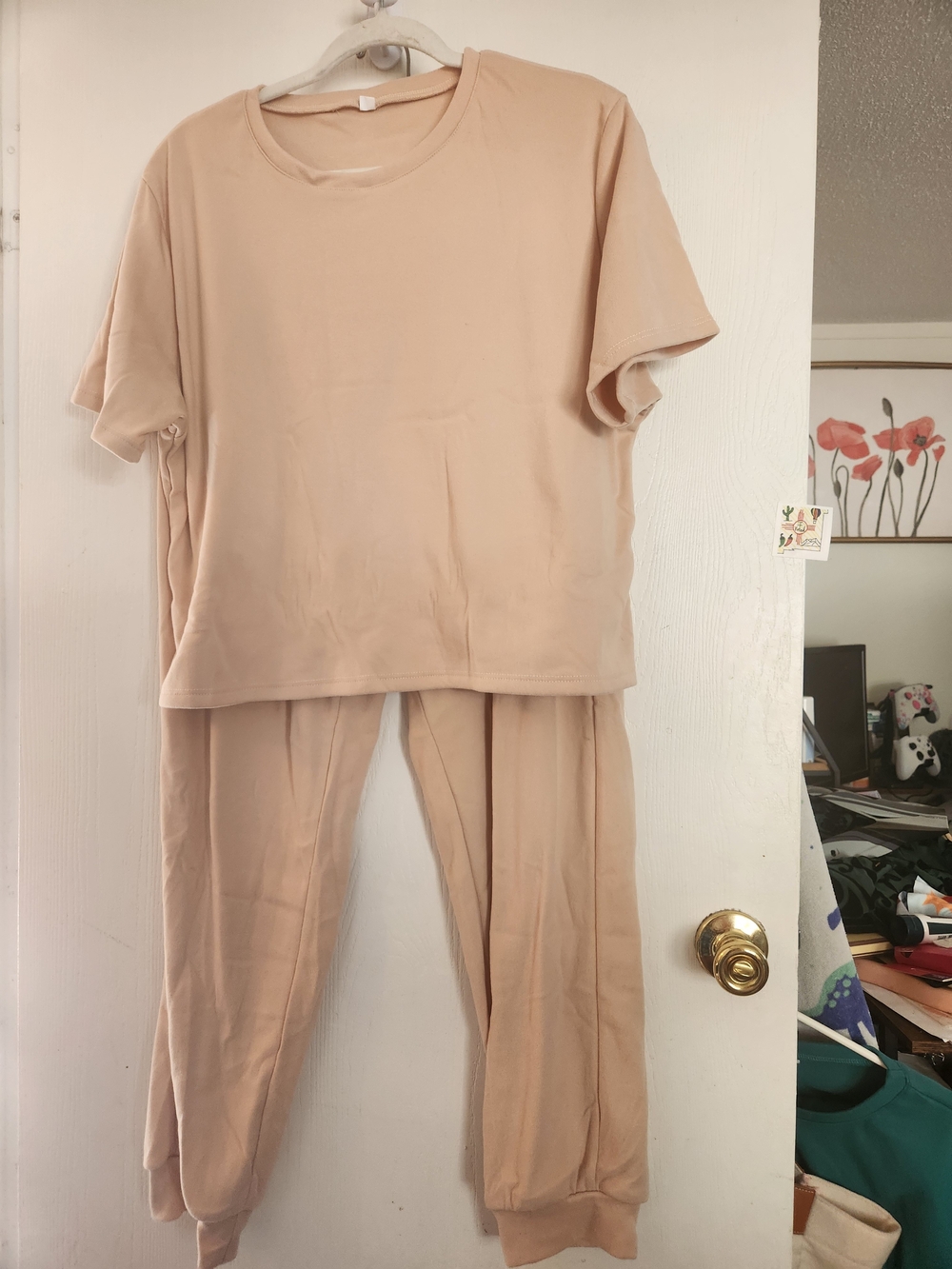 Beige Cozy Lounge Set - Two-Piece Sweatshirt & Joggers